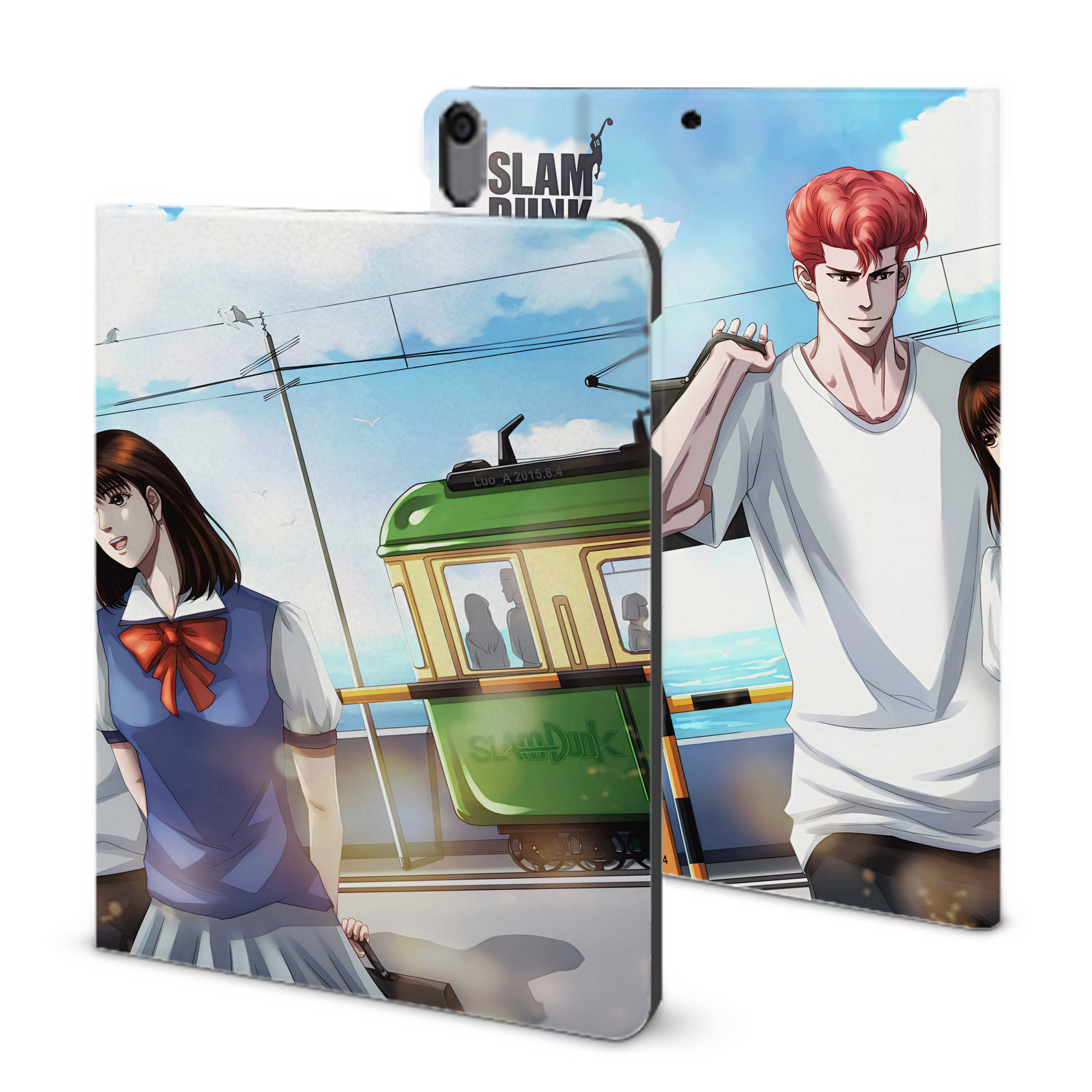 （画像用） SLAM DUNK／スラムダンク IPad ケース ブック型 PUレザー TPU 耐衝撃 軽量 薄型 ペン収納なし 全面保護 IPad 各モデル対応